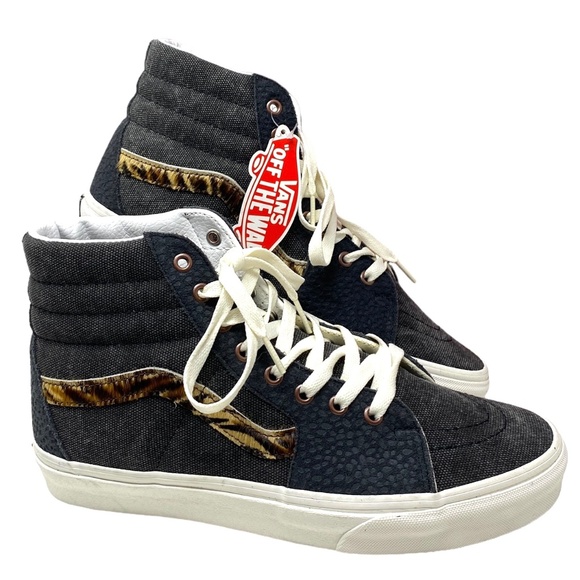VANS Skate Sk8-Hi Shoe Gray Pony Suede Canvas Men Sneakers Casual High ALSU01657 - Picture 1 of 8